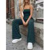 imageTrendy Queen Womens 2 Piece Lounge Sets Matching Summer Beach Vacation Outfits 2026 Striped Tube Tops Pants Travel ClothesBluegreen