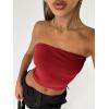 imageTrendy Queen Womens 3 Pack Tube Tops Crop Going Out Strapless Basic Backless Bandeau Bra Summer Outfits 2026Black white red