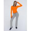 imageTrendy Queen Womens Long Sleeve Shirts Crop Tops Fall Fashion Solid Square Neck Going Out Basics Tees Y2k ClothesOrange