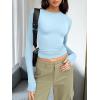 imageTrendy Queen Womens Long Sleeve T Shirts Fall Fashion 2026 Basic Crop Tops Going Out Outfits Y2k ClothesBaby Blue