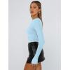 imageTrendy Queen Womens Long Sleeve T Shirts Fall Fashion 2026 Basic Crop Tops Going Out Outfits Y2k ClothesBaby Blue