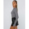 imageTrendy Queen Womens Long Sleeve T Shirts Fall Fashion 2026 Basic Crop Tops Going Out Outfits Y2k ClothesBlack Grey