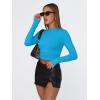 imageTrendy Queen Womens Long Sleeve T Shirts Fall Fashion 2026 Basic Crop Tops Going Out Outfits Y2k ClothesBlue