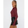 imageTrendy Queen Womens Long Sleeve T Shirts Fall Fashion 2026 Basic Crop Tops Going Out Outfits Y2k ClothesBurgundy