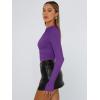 imageTrendy Queen Womens Long Sleeve T Shirts Fall Fashion 2026 Basic Crop Tops Going Out Outfits Y2k ClothesDark Purple