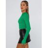 imageTrendy Queen Womens Long Sleeve T Shirts Fall Fashion 2026 Basic Crop Tops Going Out Outfits Y2k ClothesGreen