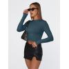 imageTrendy Queen Womens Long Sleeve T Shirts Fall Fashion 2026 Basic Crop Tops Going Out Outfits Y2k ClothesHaze Blue