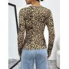imageTrendy Queen Womens Long Sleeve T Shirts Fall Fashion 2026 Basic Crop Tops Going Out Outfits Y2k ClothesLeopard