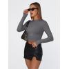 imageTrendy Queen Womens Long Sleeve T Shirts Fall Fashion 2026 Basic Crop Tops Going Out Outfits Y2k ClothesLight Gray