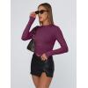 imageTrendy Queen Womens Long Sleeve T Shirts Fall Fashion 2026 Basic Crop Tops Going Out Outfits Y2k ClothesMulberry