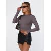 imageTrendy Queen Womens Long Sleeve T Shirts Fall Fashion 2026 Basic Crop Tops Going Out Outfits Y2k ClothesNutmeg