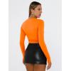 imageTrendy Queen Womens Long Sleeve T Shirts Fall Fashion 2026 Basic Crop Tops Going Out Outfits Y2k ClothesOrange