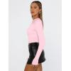 imageTrendy Queen Womens Long Sleeve T Shirts Fall Fashion 2026 Basic Crop Tops Going Out Outfits Y2k ClothesPink