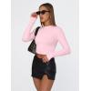 imageTrendy Queen Womens Long Sleeve T Shirts Fall Fashion 2026 Basic Crop Tops Going Out Outfits Y2k ClothesPink