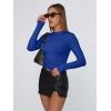 imageTrendy Queen Womens Long Sleeve T Shirts Fall Fashion 2026 Basic Crop Tops Going Out Outfits Y2k ClothesRoyal Blue