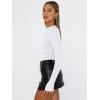 imageTrendy Queen Womens Long Sleeve T Shirts Fall Fashion 2026 Basic Crop Tops Going Out Outfits Y2k ClothesWhite