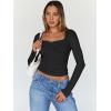 imageTrendy Queen Womens Long Sleeve Tops Going Out Top Trendy Cute Shirt Y2k Clothes Fashion Clothing Fall Outfits 2026Black