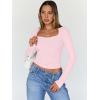 imageTrendy Queen Womens Long Sleeve Tops Going Out Top Trendy Cute Shirt Y2k Clothes Fashion Clothing Fall Outfits 2026Pink