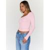 imageTrendy Queen Womens Long Sleeve Tops Going Out Top Trendy Cute Shirt Y2k Clothes Fashion Clothing Fall Outfits 2026Pink