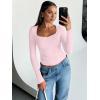 imageTrendy Queen Womens Long Sleeve Tops Going Out Top Trendy Cute Shirt Y2k Clothes Fashion Clothing Fall Outfits 2026Pink