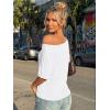 imageTrendy Queen Womens Off The Shoulder Tops Oversized Tshirts Casual Short Sleeve Basic Tees Cute Summer Fashion Clothes 2026White