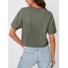 imageTrendy Queen Womens Short Sleeve Crop TShirtGreygreen