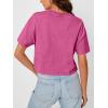 imageTrendy Queen Womens Short Sleeve Crop TShirtHotpink