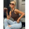imageTrendy Queen Womens Sleeveless Tank Tops Workout 2026 Summer Clothes OutfitsChocolate Brown