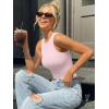 imageTrendy Queen Womens Sleeveless Tank Tops Workout 2026 Summer Clothes OutfitsPink