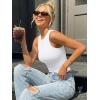 imageTrendy Queen Womens Sleeveless Tank Tops Workout 2026 Summer Clothes OutfitsWhite