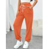 imageTrendy Queen Womens Sweatpants Athletic Joggers Baggy Pants Lounge Bottom 2026 Fall Fashion with PocketsOrange