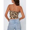 imageTrendy Queen Womens Tube Tops Going Out Summer Y2k Bandeau Trendy Crop Sleeveless Strapless Cute Teens 2026 Corset FloralBig Leopard