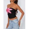 imageTrendy Queen Womens Tube Tops Going Out Summer Y2k Bandeau Trendy Crop Sleeveless Strapless Cute Teens 2026 Corset FloralBlack