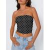 imageTrendy Queen Womens Tube Tops Going Out Summer Y2k Bandeau Trendy Crop Sleeveless Strapless Cute Teens 2026 Corset FloralBlack Polka Dots