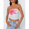 imageTrendy Queen Womens Tube Tops Going Out Summer Y2k Bandeau Trendy Crop Sleeveless Strapless Cute Teens 2026 Corset FloralFlower
