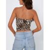imageTrendy Queen Womens Tube Tops Going Out Summer Y2k Bandeau Trendy Crop Sleeveless Strapless Cute Teens 2026 Corset FloralWhite Leopard