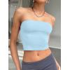 imageTrendy Queen Womens Tube Tops Strapless Crop Tops Basic Backless Sleeveless Going Out 2026 Spring Outfits Summer ClothesBaby Blue