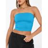 imageTrendy Queen Womens Tube Tops Strapless Crop Tops Basic Backless Sleeveless Going Out 2026 Spring Outfits Summer ClothesBlue