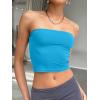 imageTrendy Queen Womens Tube Tops Strapless Crop Tops Basic Backless Sleeveless Going Out 2026 Spring Outfits Summer ClothesBlue