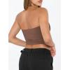 imageTrendy Queen Womens Tube Tops Strapless Crop Tops Basic Backless Sleeveless Going Out 2026 Spring Outfits Summer ClothesCoffee
