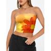 imageTrendy Queen Womens Tube Tops Strapless Crop Tops Basic Backless Sleeveless Going Out 2026 Spring Outfits Summer ClothesFloralorange