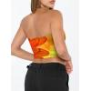imageTrendy Queen Womens Tube Tops Strapless Crop Tops Basic Backless Sleeveless Going Out 2026 Spring Outfits Summer ClothesFloralorange