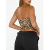 imageTrendy Queen Womens Tube Tops Strapless Crop Tops Basic Backless Sleeveless Going Out 2026 Spring Outfits Summer ClothesLeopard