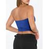 imageTrendy Queen Womens Tube Tops Strapless Crop Tops Basic Backless Sleeveless Going Out 2026 Spring Outfits Summer ClothesRoyal Blue