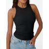 imageTrendy Queen Womens Workout Racerback Ribbed Tank TopBlack