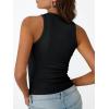imageTrendy Queen Womens Workout Racerback Ribbed Tank TopBlack