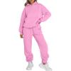 imageTrendy Queen Sweatsuits Women 2 Piece Outfit Two Piece Lounge Sets Hoodies and Sweatpants Fall Fashion Clothes 2026 TracksuitPink