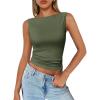 imageTrendy Queen Women Going Out Summer Tank Tops Spring Casual Basic Cute 2026 Sleeveless Shirt Vacation Fashion Outfit ClothesArmy Green