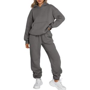 imageTrendy Queen Sweatsuits Women 2 Piece Outfit Two Piece Lounge Sets Hoodies and Sweatpants Fall Fashion Clothes 2026 TracksuitBlackgrey