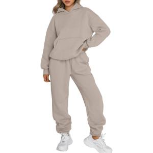 imageTrendy Queen Sweatsuits Women 2 Piece Outfit Two Piece Lounge Sets Hoodies and Sweatpants Fall Fashion Clothes 2026 TracksuitCoffeegrey
